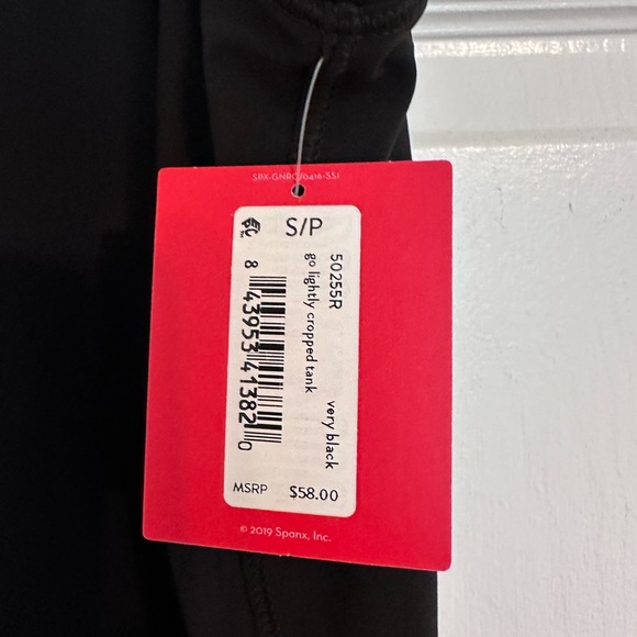 Spanx Go Lightly Cropped Tank NWT black - Picture 10 of 11